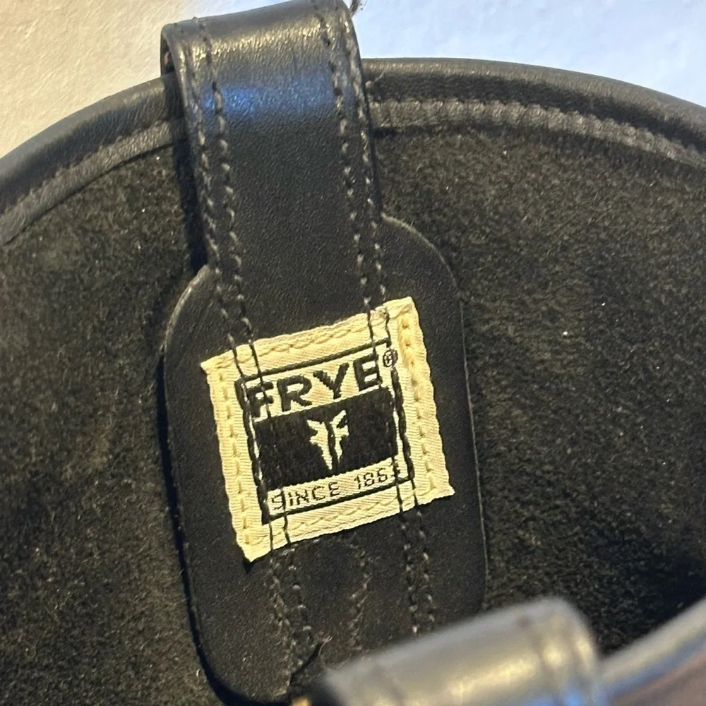 Vintage Frye Black Leather Boots Mens 11.5 - Picture 3 of 6